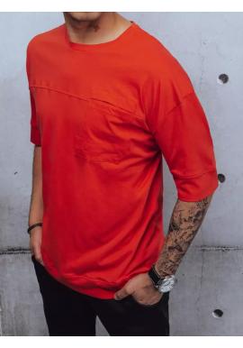 Pánske tričko s vreckom na hrudi v červenej farbe