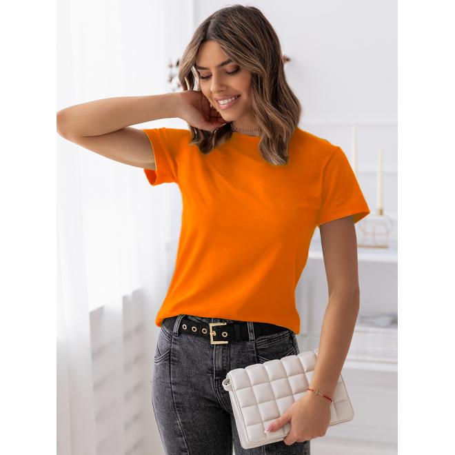 Dámske tričko oranžovej farby s krátkym rukávom