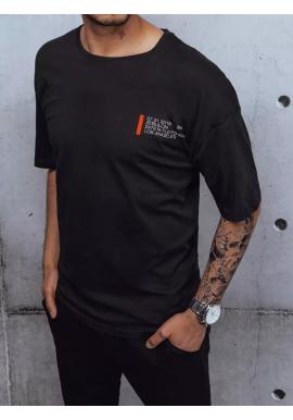 Štýlové pánske tričko čiernej farby s potlačou