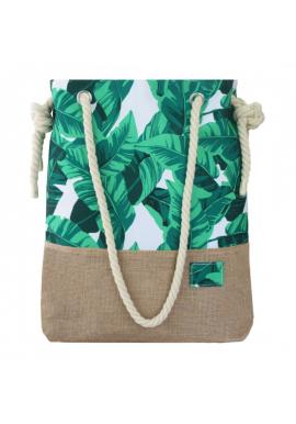 Plážová dámska taška s motívom listov