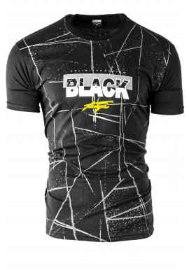 Pánske tričko s potlačou v čiernej farbe