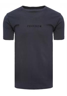 Pánske tmavosivé tričko s nápisom FREEDOM