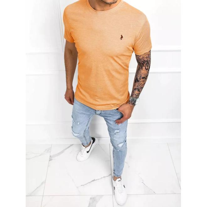 Basic tričko v oranžovej farbe