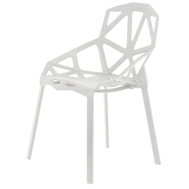 E-shop Sada 4 bielych moderných stoličiek