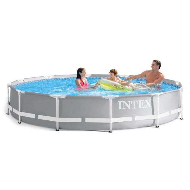 Okrúhly záhradný bazén s konštrukciou - 366 cm