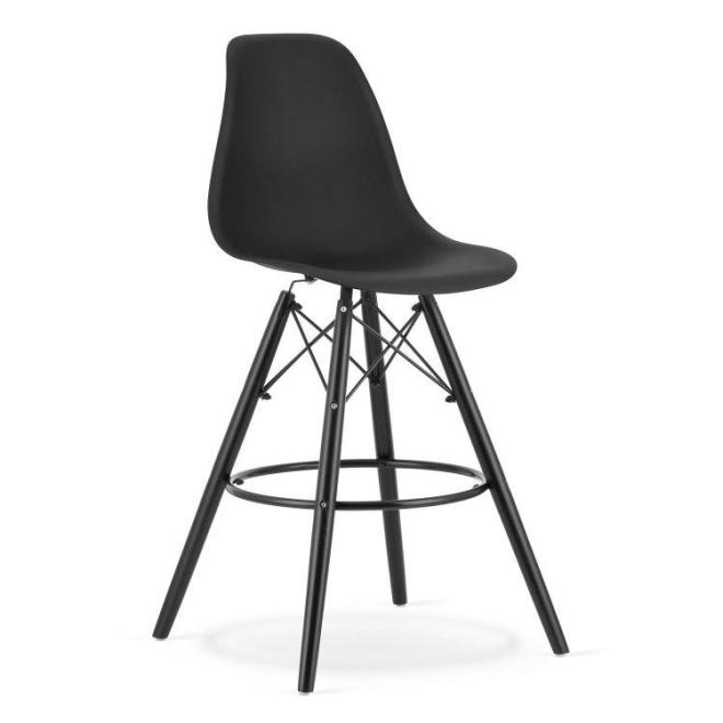 Vysoká bárová stolička v čiernej farbe