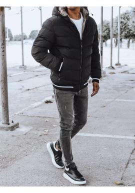 Obojstranná čierna bunda na zimu