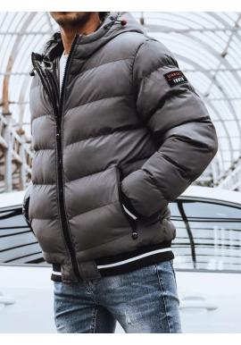 Sivá obojstranná pánska bunda na zimu