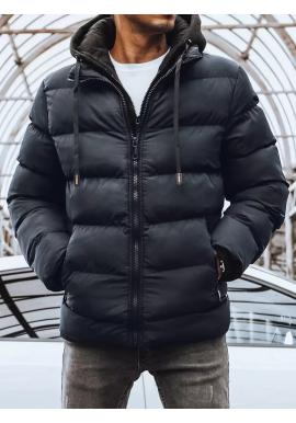 Tmavomodrá prešívaná bunda na zimu