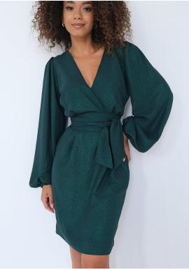 Šaty MOSQUITO v zelenej farbe s jemným leskem vo výpredaji