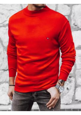Pánsky červený sveter s polrolákom