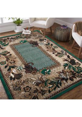 Nádherný koberec v zelenej farbe