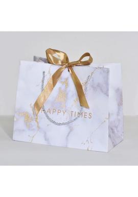 Darčeková taška sivej farby - 18x16x10 cm