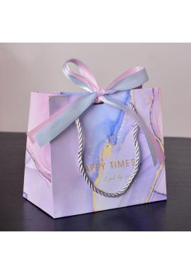 Elegantná darčeková taška fialovej farby - 18x16x10 cm