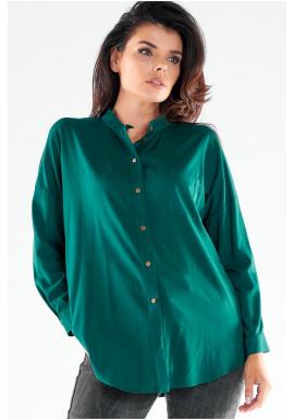 Dámska elegantná košeľa zelenej farby