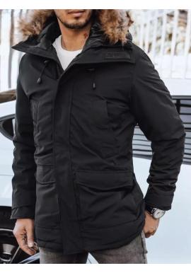 Zimná pánska bunda v čiernej farbe