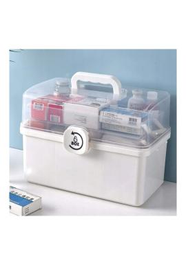 Organizér na lieky v bielej farbe