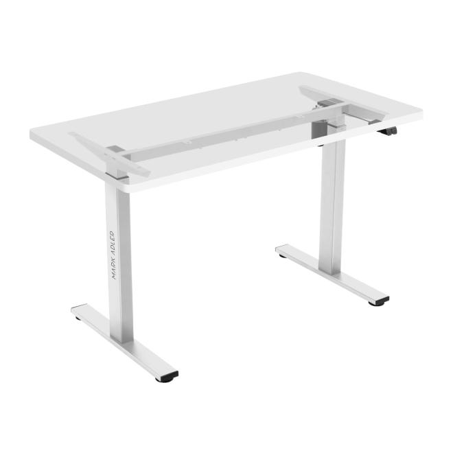 E-shop Biely výškovo nastaviteľný stolový stojan Mark Adler XENO 2.0 WHITE