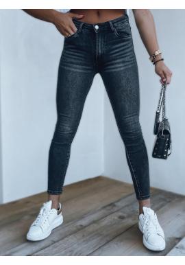 Čierne úzke džínsy s vysokým pásom