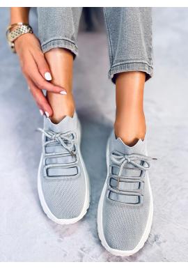 Sivé ponožkové tenisky