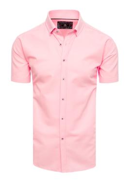 Pánska ružová košeľa s krátkym rukávom