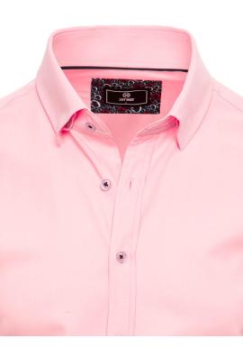 Pánska ružová košeľa s krátkym rukávom