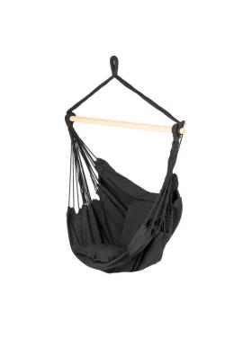 Brazílske závesné kreslo v čiernej farbe