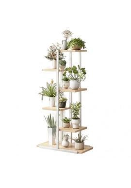 Stojan na kvety v bielej farbe