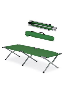 Kempingové ležadlo v zelenej farbe