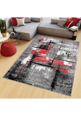 Sivý koberec s moderným vzorom