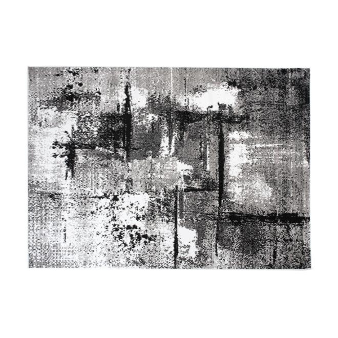 Bielo-sivý moderný koberec