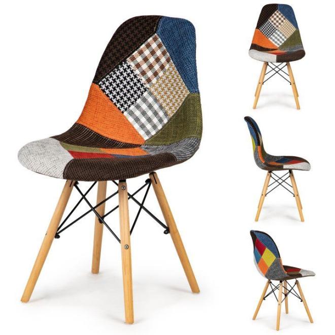E-shop Sada 4 patchworkových stoličiek