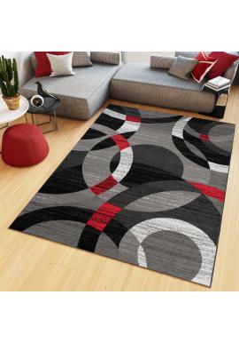 Vzorovaný koberec v sivej farbe