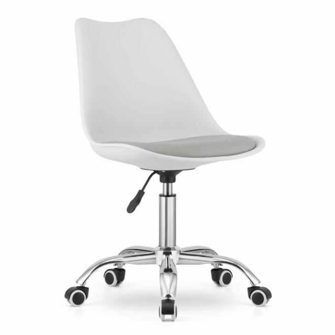 E-shop Bielo - sivá otočná stolička