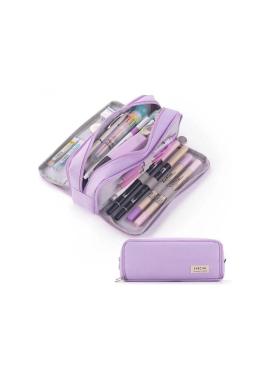 Veľký fialový peračník s tromi priehradkami