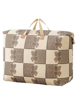 Hnedá úložná taška na posteľnú bielizeň