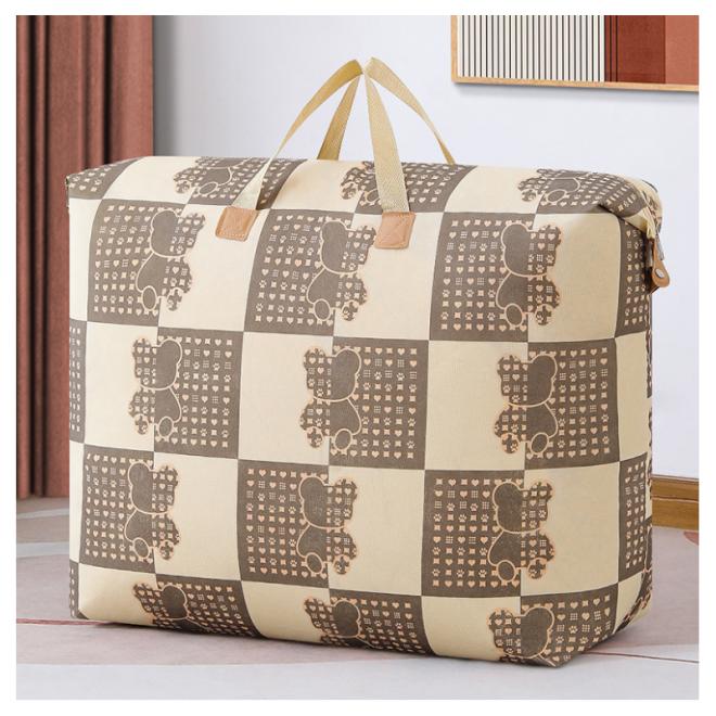 Hnedá úložná taška na posteľnú bielizeň