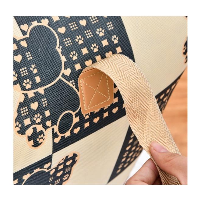 Hnedá úložná taška na posteľnú bielizeň