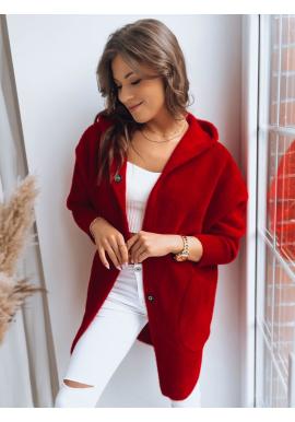 Červený dámsky kabát alpaka