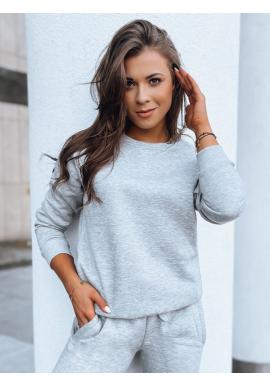 Dámska klasická mikina bez kapucne v sivej farbe