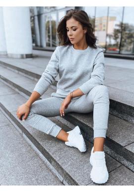 Dámska klasická mikina bez kapucne v sivej farbe