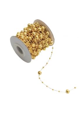 Retiazka na vianočný stromček v zlatej farbe