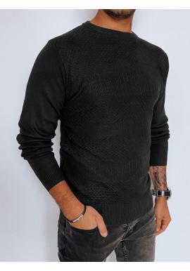 Pánsky čierny sveter so vzorom