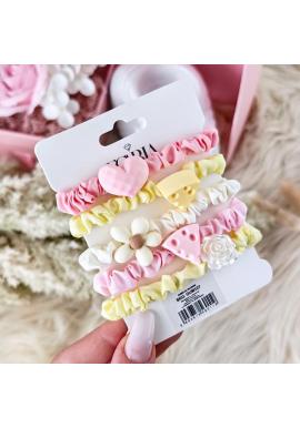 Sada 5 detských gumičiek do vlasov