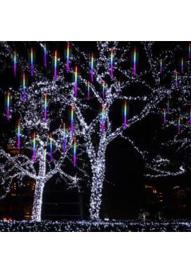 Farebné vianočné svetielka - padajúci sneh