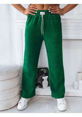 Dámske široké zelené nohavice