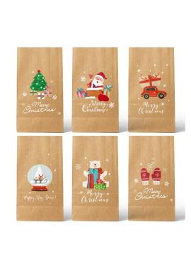 Sada vianočných darčekových tašiek - 6 ks