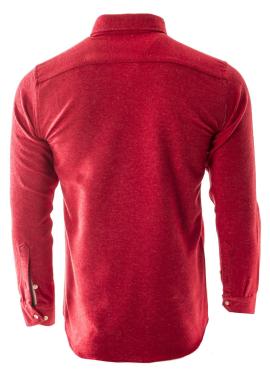 Červená pánska košeľa s dlhým rukávom