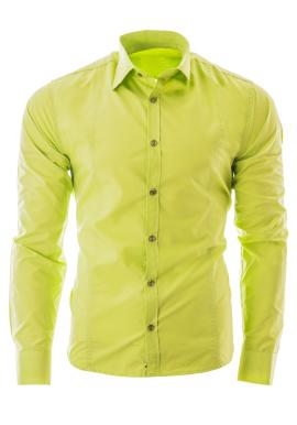 Zelená pánska košeľa s dlhým rukávom