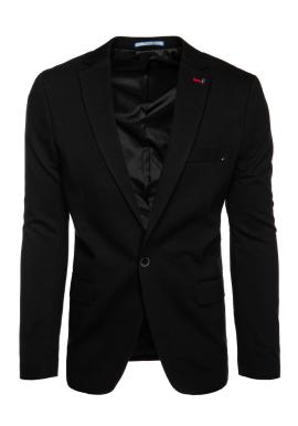 Čierne jednoradové pánske sako